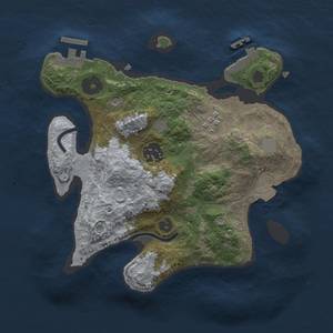 Thumbnail Rust Map: Procedural Map, Size: 2500, Seed: 35378386, 8 Monuments