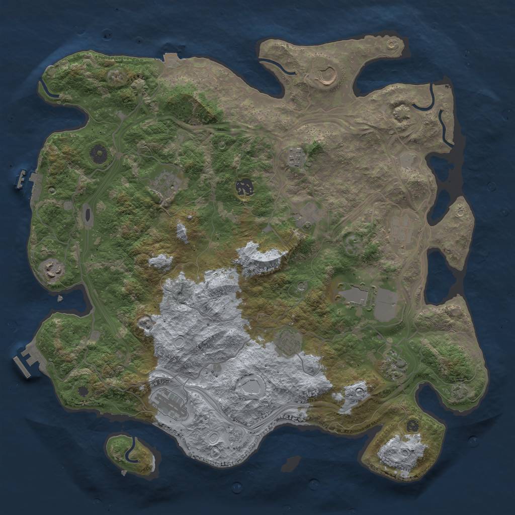 Rust Map: Procedural Map, Size: 4250, Seed: 1011988926, 19 Monuments