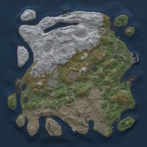 Thumbnail Rust Map: Procedural Map, Size: 4000, Seed: 1135781672, 19 Monuments