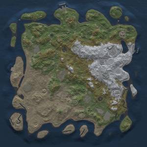 Thumbnail Rust Map: Procedural Map, Size: 4500, Seed: 71413, 19 Monuments