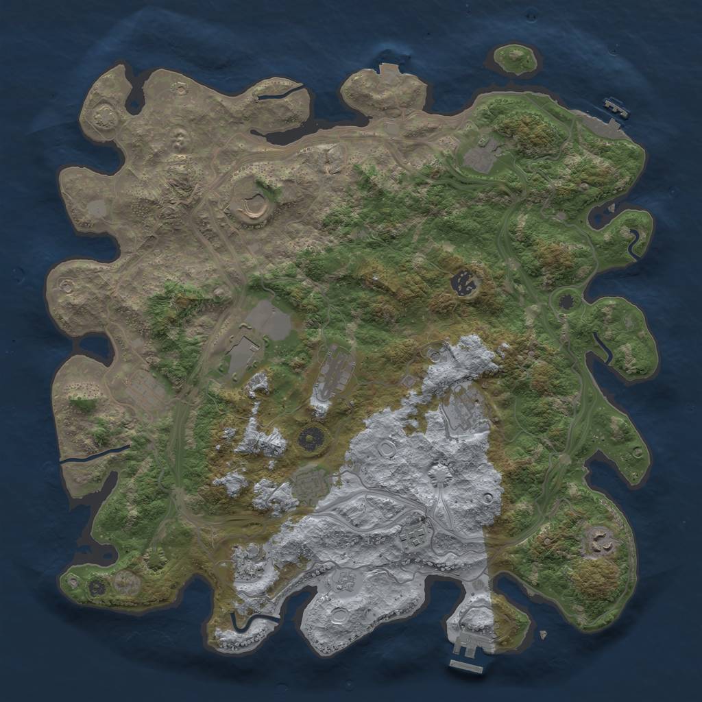 Rust Map: Procedural Map, Size: 4250, Seed: 6738069, 19 Monuments