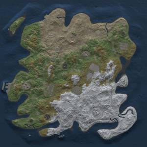 Thumbnail Rust Map: Procedural Map, Size: 4000, Seed: 9995555, 17 Monuments