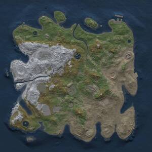 Thumbnail Rust Map: Procedural Map, Size: 3750, Seed: 709975396, 14 Monuments