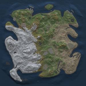 Thumbnail Rust Map: Procedural Map, Size: 3800, Seed: 9528317, 17 Monuments