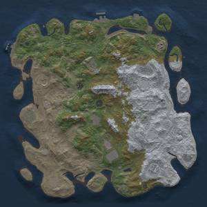 Thumbnail Rust Map: Procedural Map, Size: 4500, Seed: 401699360, 19 Monuments