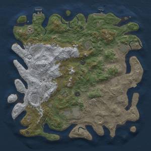 Thumbnail Rust Map: Procedural Map, Size: 4500, Seed: 1295477438, 19 Monuments