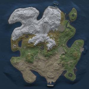 Thumbnail Rust Map: Procedural Map, Size: 3000, Seed: 1264101236, 12 Monuments