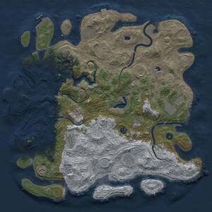 Thumbnail Rust Map: Procedural Map, Size: 4500, Seed: 1459383830, 17 Monuments