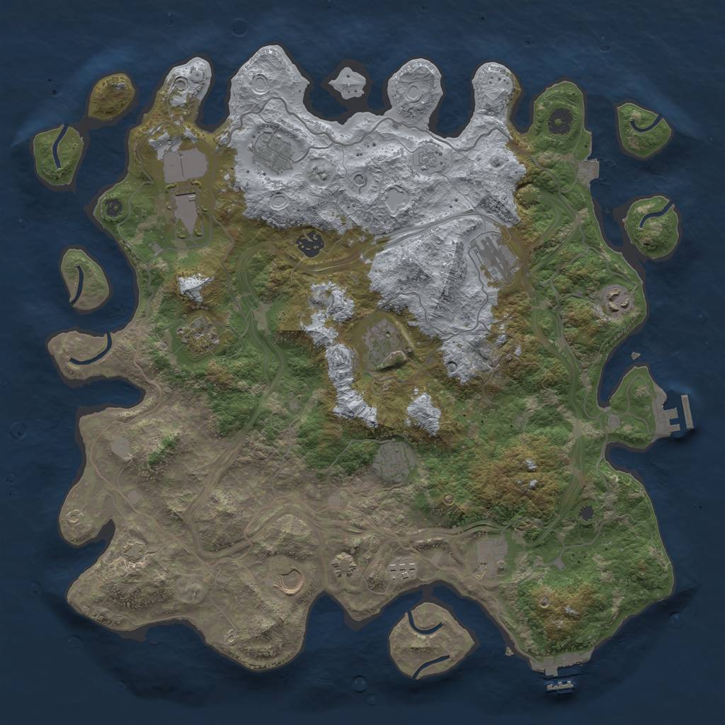 Rust Map: Procedural Map, Size: 4250, Seed: 7122, 19 Monuments