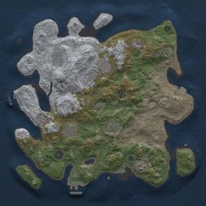 Thumbnail Rust Map: Procedural Map, Size: 3500, Seed: 24994, 16 Monuments