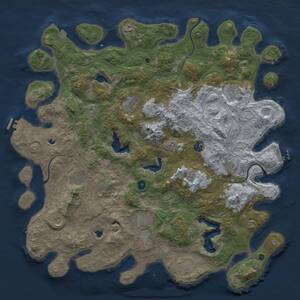 Thumbnail Rust Map: Procedural Map, Size: 5000, Seed: 648253, 17 Monuments