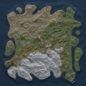 Thumbnail Rust Map: Procedural Map, Size: 4500, Seed: 590557787, 18 Monuments