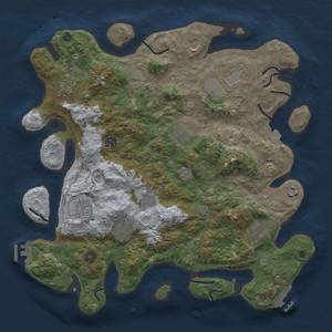 Thumbnail Rust Map: Procedural Map, Size: 4000, Seed: 419457851, 18 Monuments