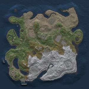 Thumbnail Rust Map: Procedural Map, Size: 3500, Seed: 689851091, 18 Monuments