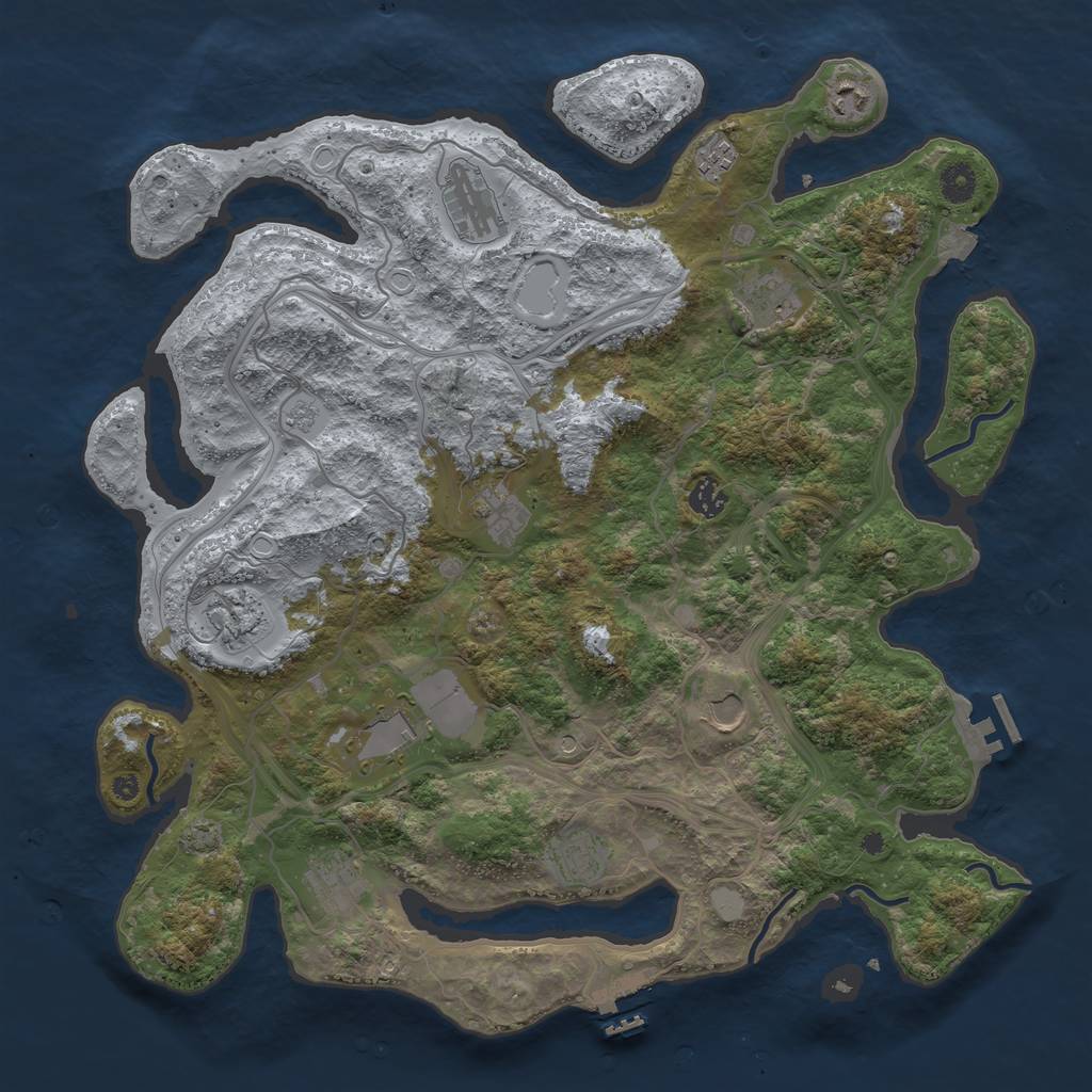 Rust Map: Procedural Map, Size: 4250, Seed: 284354796, 19 Monuments