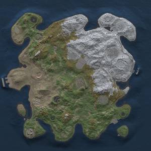 Thumbnail Rust Map: Procedural Map, Size: 3500, Seed: 591918, 17 Monuments