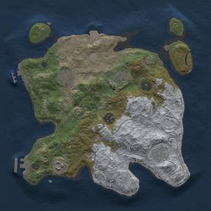 Thumbnail Rust Map: Procedural Map, Size: 3000, Seed: 358055072, 13 Monuments