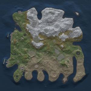 Thumbnail Rust Map: Procedural Map, Size: 3500, Seed: 867672800, 16 Monuments