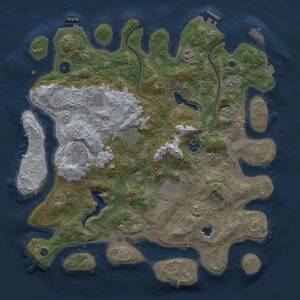 Thumbnail Rust Map: Procedural Map, Size: 4000, Seed: 714757308, 13 Monuments