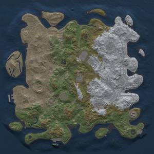 Thumbnail Rust Map: Procedural Map, Size: 4300, Seed: 3748292, 19 Monuments