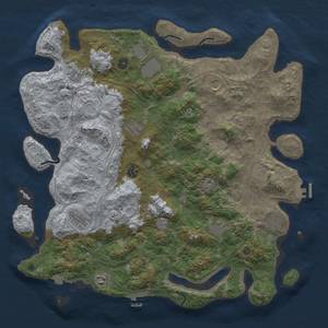 Thumbnail Rust Map: Procedural Map, Size: 4500, Seed: 1626909184, 19 Monuments