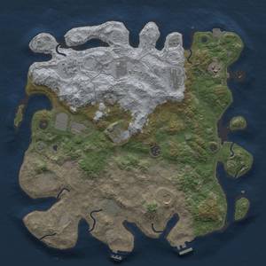 Thumbnail Rust Map: Procedural Map, Size: 4000, Seed: 1717081114, 19 Monuments