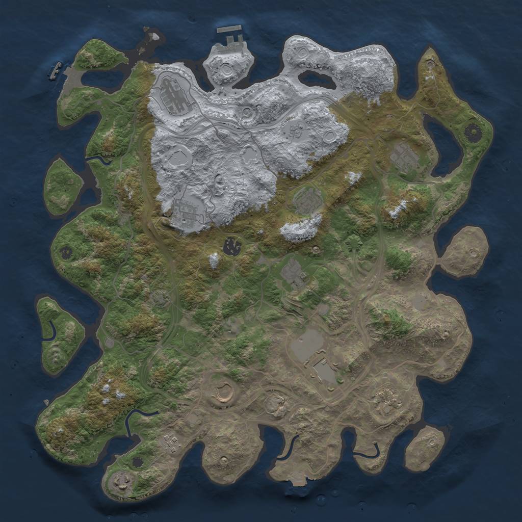 Rust Map: Procedural Map, Size: 4250, Seed: 1639876469, 19 Monuments