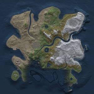 Thumbnail Rust Map: Procedural Map, Size: 3000, Seed: 291032797, 13 Monuments