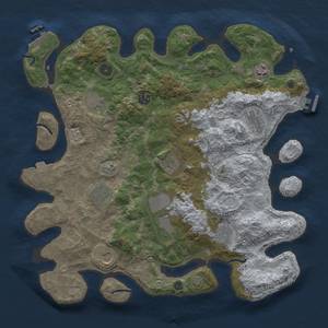 Thumbnail Rust Map: Procedural Map, Size: 4000, Seed: 267443, 18 Monuments