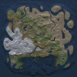 Thumbnail Rust Map: Procedural Map, Size: 4500, Seed: 250971475, 16 Monuments