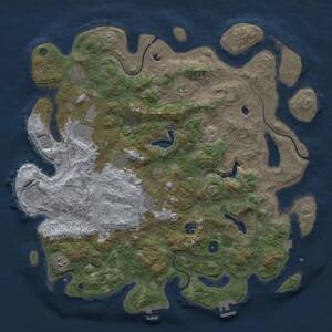 Thumbnail Rust Map: Procedural Map, Size: 4500, Seed: 250971475, 15 Monuments