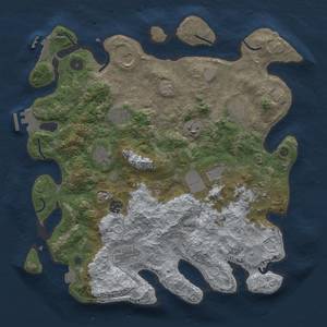 Thumbnail Rust Map: Procedural Map, Size: 3800, Seed: 2081656157, 18 Monuments