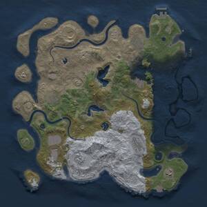 Thumbnail Rust Map: Procedural Map, Size: 4000, Seed: 316425, 16 Monuments