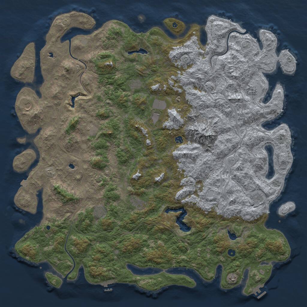 Rust Map: Procedural Map, Size: 6000, Seed: 4589714, 17 Monuments