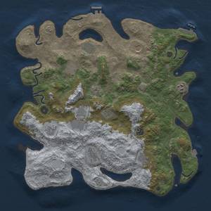 Thumbnail Rust Map: Procedural Map, Size: 4200, Seed: 694269, 19 Monuments