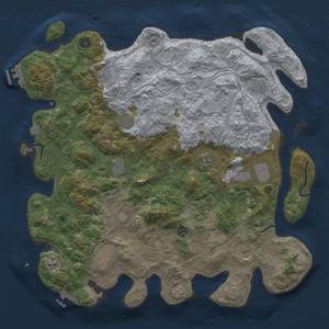 Thumbnail Rust Map: Procedural Map, Size: 4500, Seed: 792539324, 19 Monuments