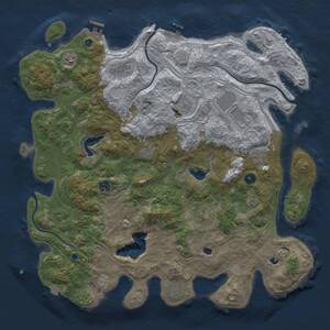 Thumbnail Rust Map: Procedural Map, Size: 4500, Seed: 792539324, 16 Monuments