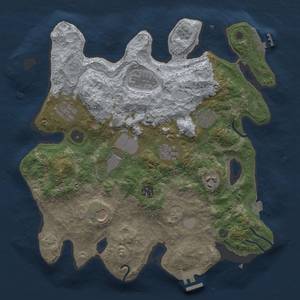 Thumbnail Rust Map: Procedural Map, Size: 3500, Seed: 26255981, 16 Monuments