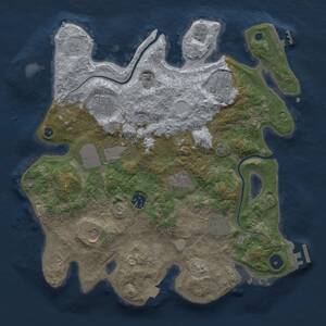 Thumbnail Rust Map: Procedural Map, Size: 3500, Seed: 26255981, 14 Monuments