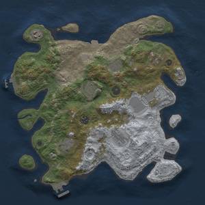 Thumbnail Rust Map: Procedural Map, Size: 3500, Seed: 2070536897, 16 Monuments