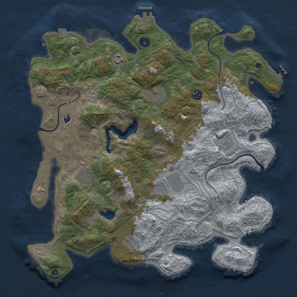 Rust Map: Procedural Map, Size: 4250, Seed: 1652546697, 14 Monuments