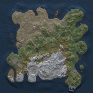 Thumbnail Rust Map: Procedural Map, Size: 3800, Seed: 4359191, 18 Monuments