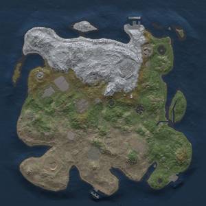 Thumbnail Rust Map: Procedural Map, Size: 3500, Seed: 1717081114, 15 Monuments