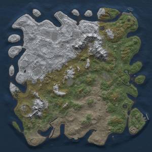 Thumbnail Rust Map: Procedural Map, Size: 5000, Seed: 908339239, 19 Monuments