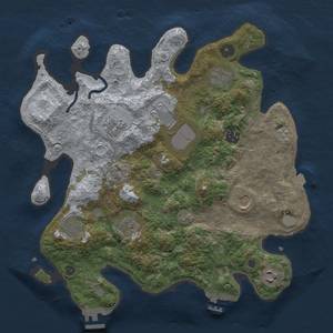 Thumbnail Rust Map: Procedural Map, Size: 3500, Seed: 1906172755, 17 Monuments