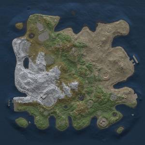 Thumbnail Rust Map: Procedural Map, Size: 3500, Seed: 667010163, 17 Monuments