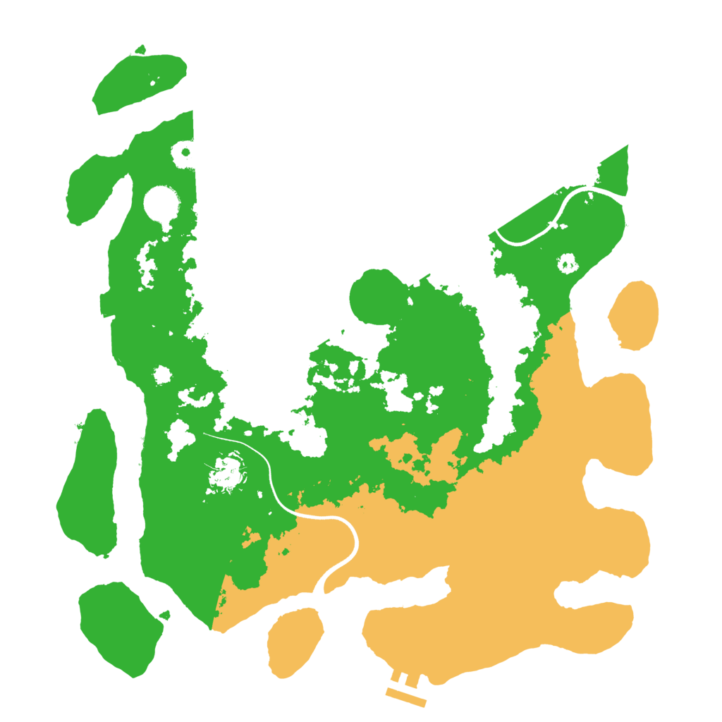 Biome Rust Map: Procedural Map, Size: 3550, Seed: 1028720284