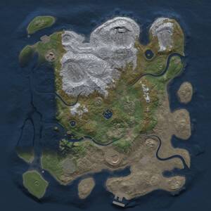 Thumbnail Rust Map: Procedural Map, Size: 3550, Seed: 1028720284, 14 Monuments