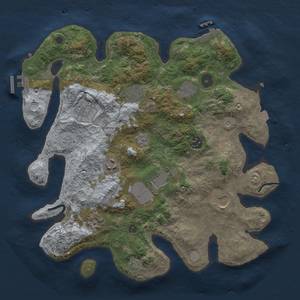 Thumbnail Rust Map: Procedural Map, Size: 3500, Seed: 22645629, 17 Monuments