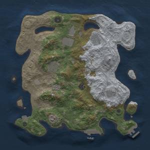 Thumbnail Rust Map: Procedural Map, Size: 3500, Seed: 587508004, 15 Monuments